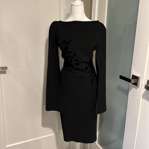 Chiara Boni La Petite Robe Romane Floral Knee-Length Cape Dress 2 - Picture 5 of 8